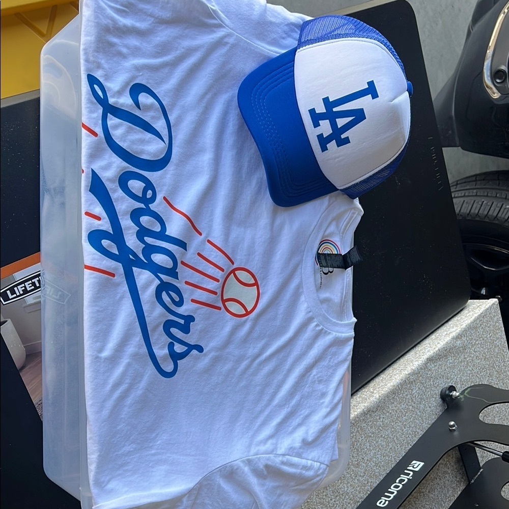 White Dodgers Short Sleeve Tee